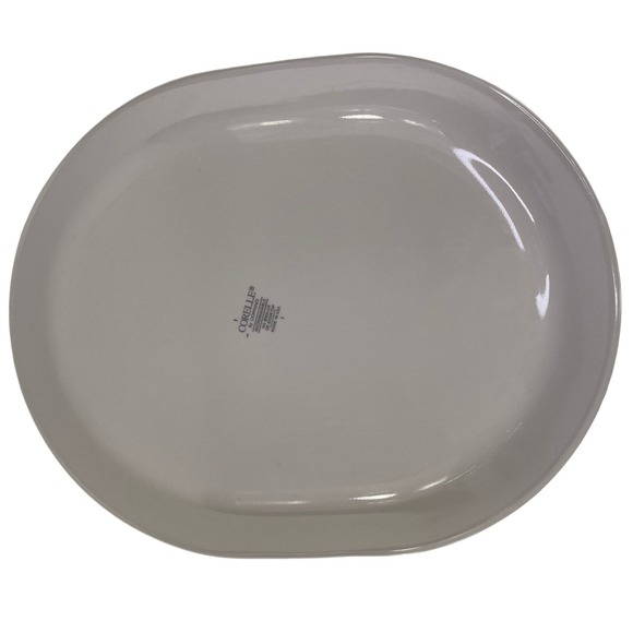 Corelle Herbs Oval Serving Platter Corning Vitrelle Glass Botanical 12 inch - Picture 11 of 13